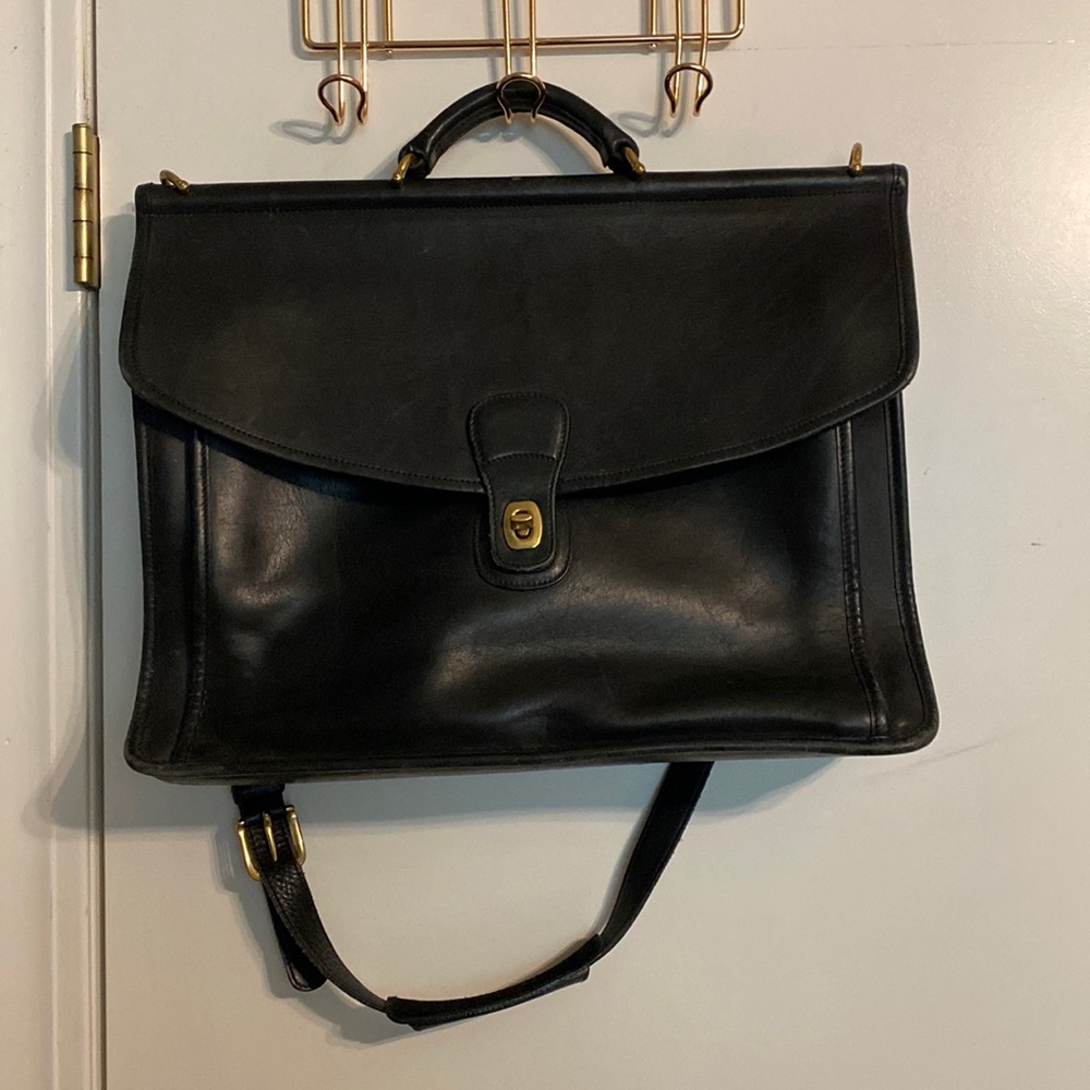 Vintage Coach Beekman Briefcase in black